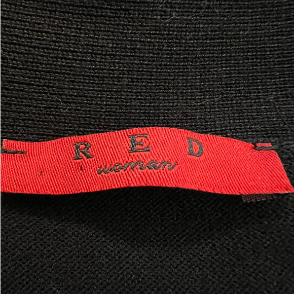 Red Women's Tunic Open Cardigan Size 3X in Black with Shawl Collar - Picture 3 of 6